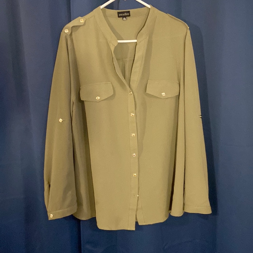 Zenobla Long Sleeve Blouse- Size 3X
